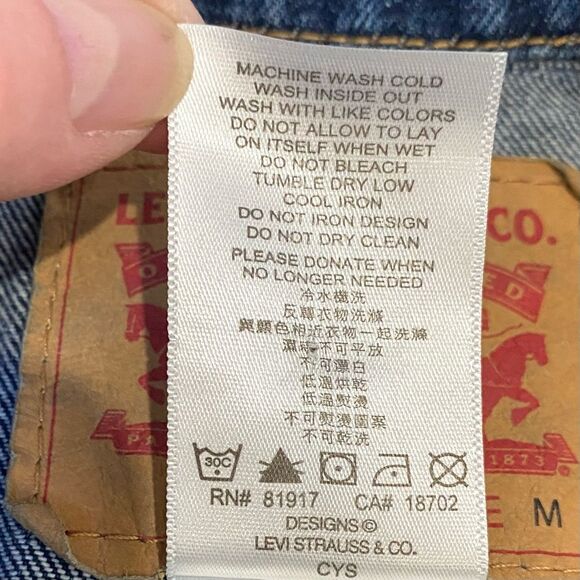 Levi’s Denim Trucker Jacket Youth Blue Size M (10-12 Years) Unisex - Picture 6 of 7